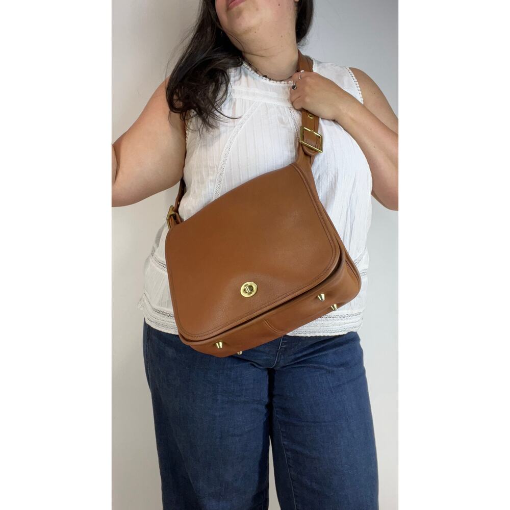 Vintage 90sCoach Stewardess Bag British Tan Leather Handbag Crossbody - Picture 13 of 13
